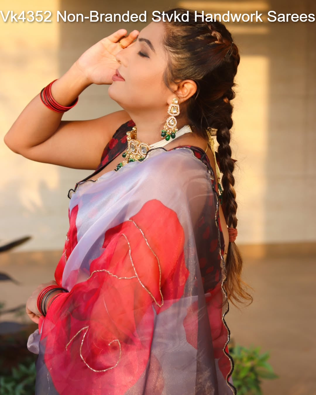 Vk4352 Non-Branded Stvkd Handwork Sarees