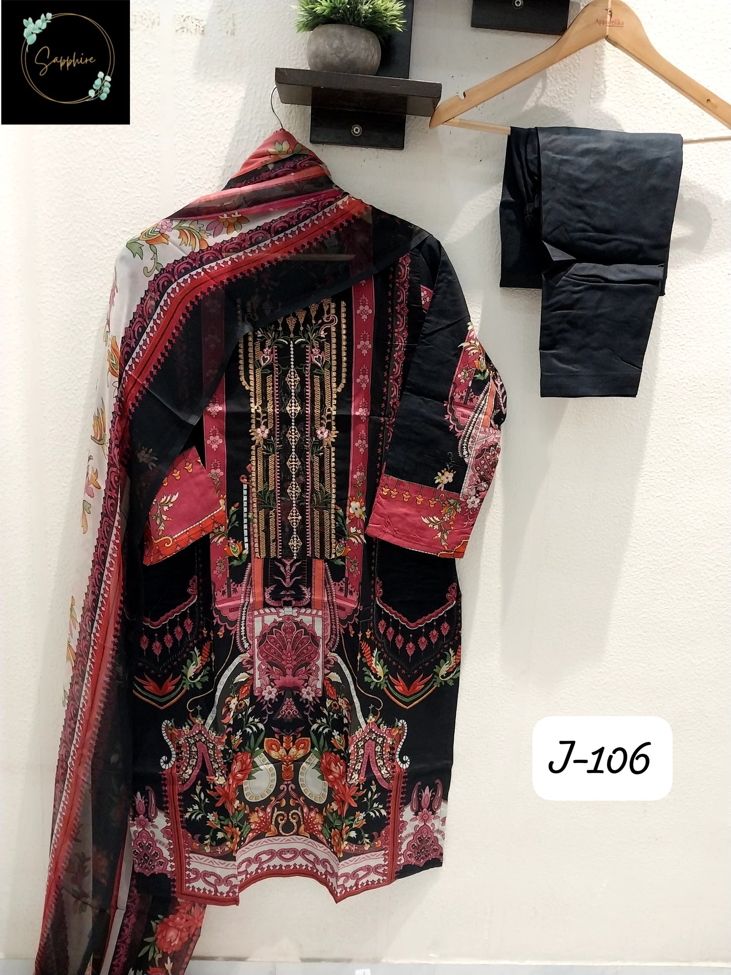 Vol 106 Black Sapphire Cotton Pakistani Readymade Suits