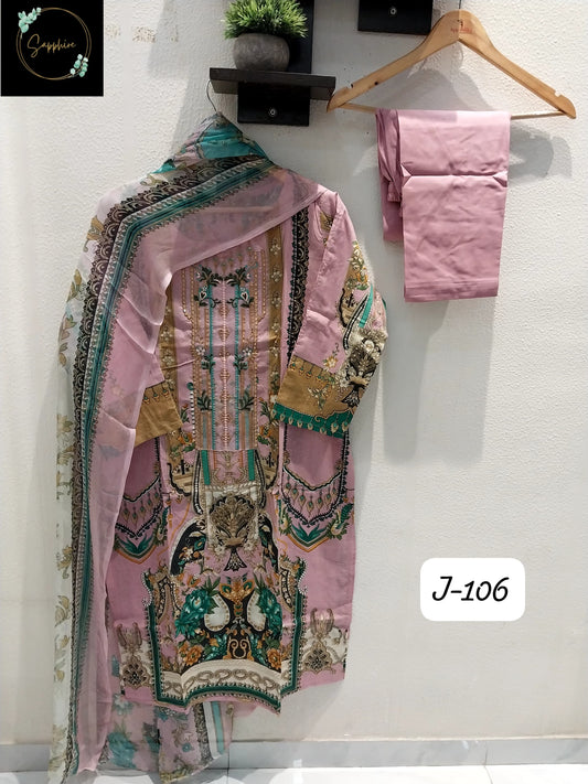 Vol 106 Pink Sapphire Cotton Pakistani Readymade Suits