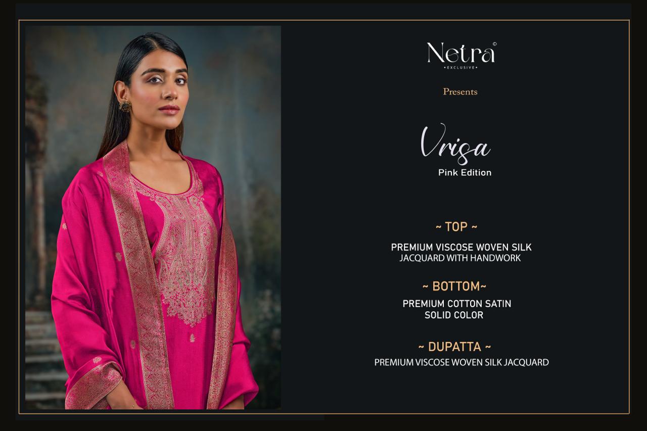 Vrisa Pink Edition Netra Viscose Unstitched Suits