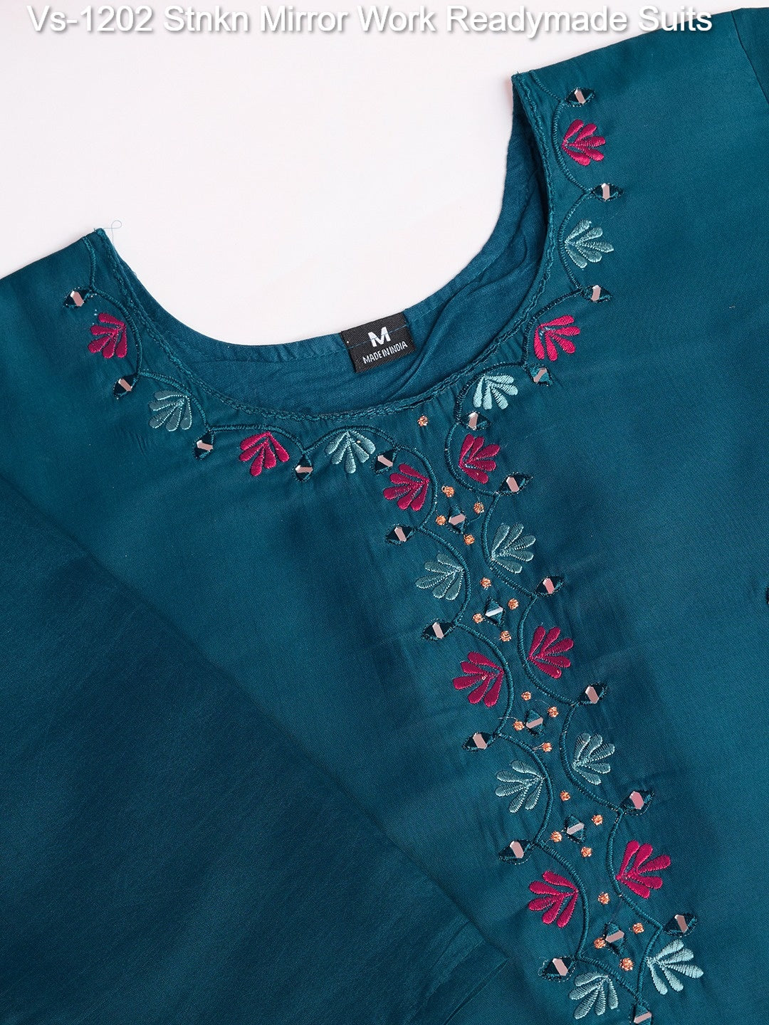 Vs-1202 Stnkn Mirror Work Readymade Suits