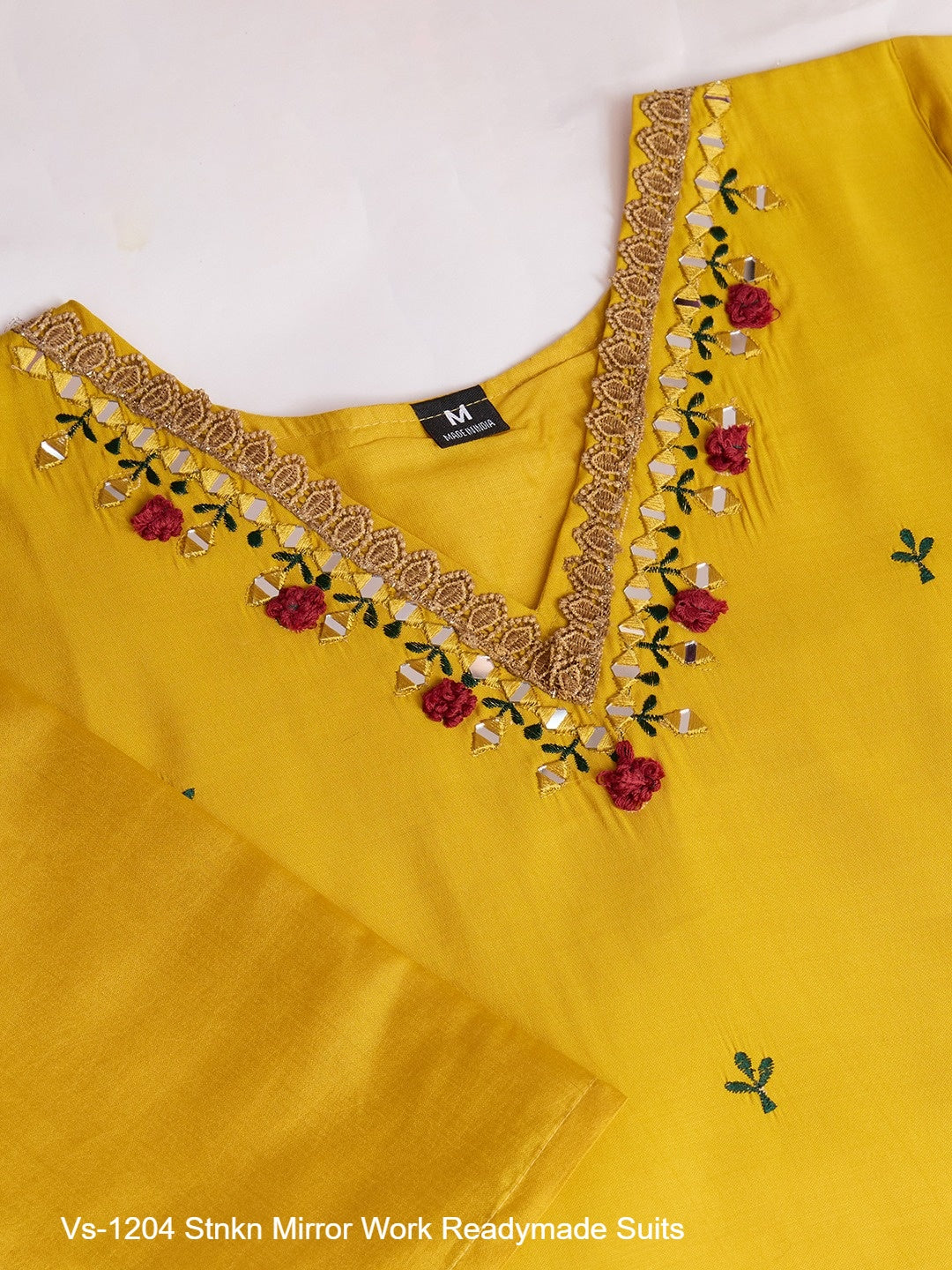 Vs-1204 Stnkn Mirror Work Readymade Suits