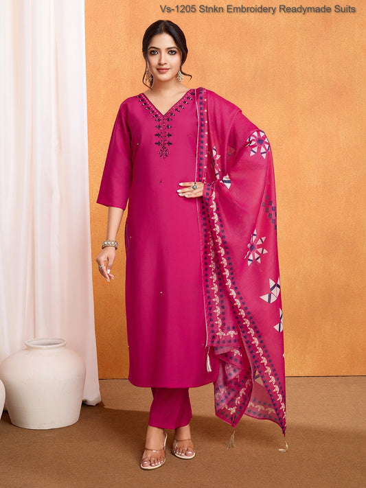 Vs-1205 Stnkn Embroidery Readymade Suits