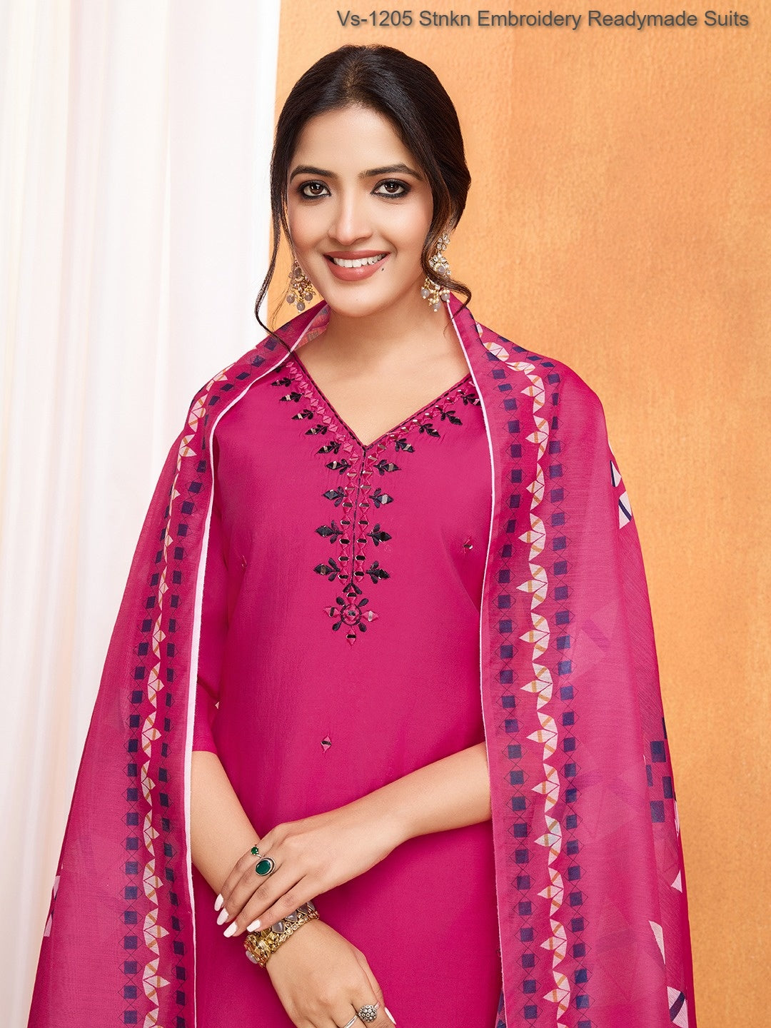 Vs-1205 Stnkn Embroidery Readymade Suits