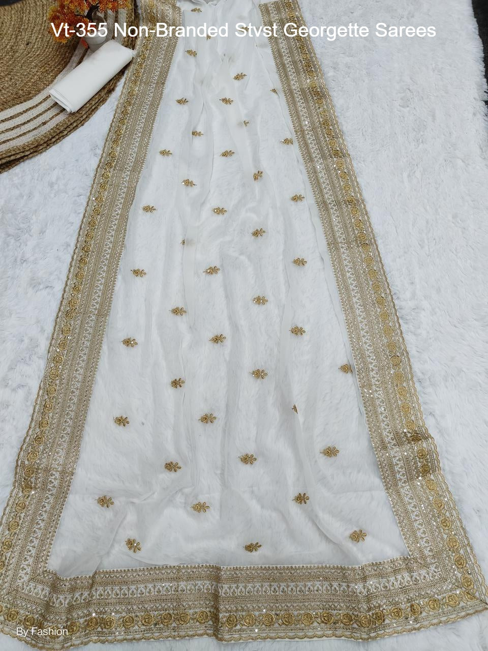 Vt-355 Non-Branded Stvst Georgette Sarees