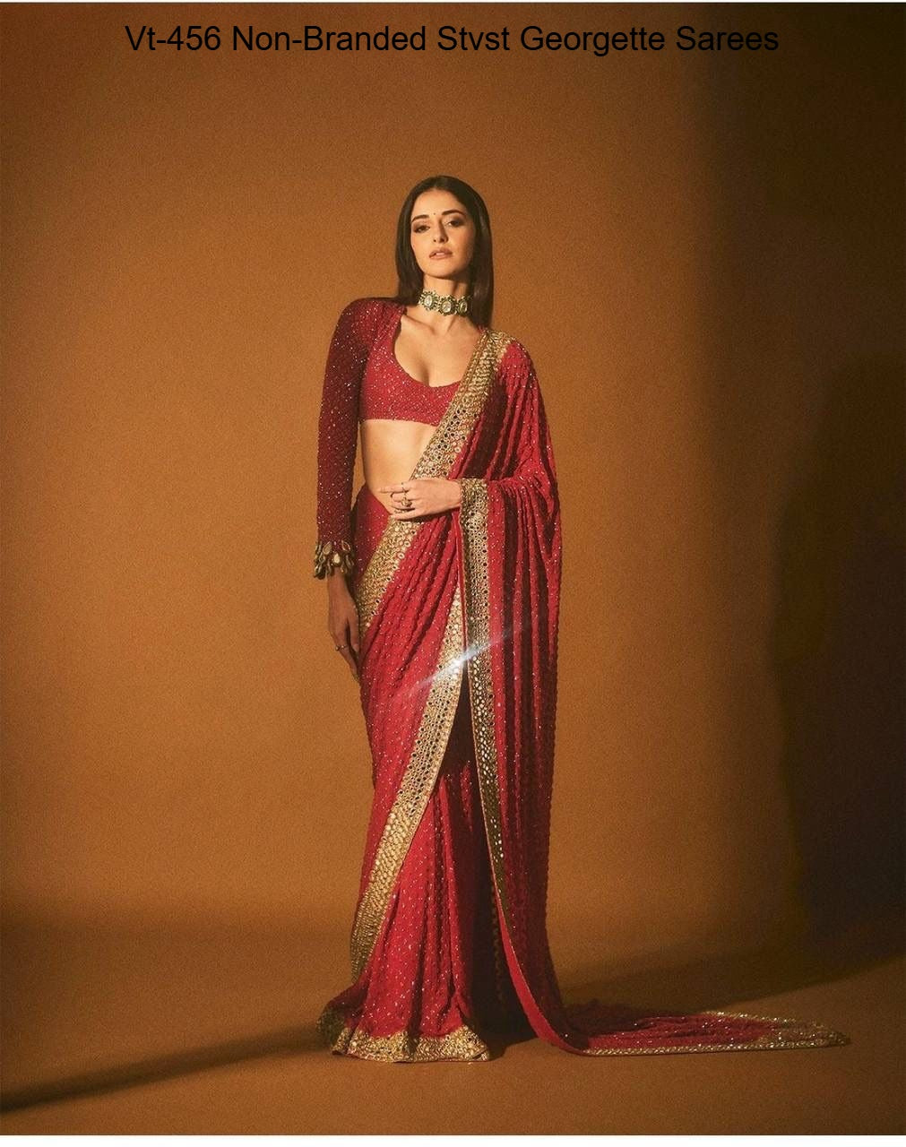 Vt-456 Non-Branded Stvst Georgette Sarees