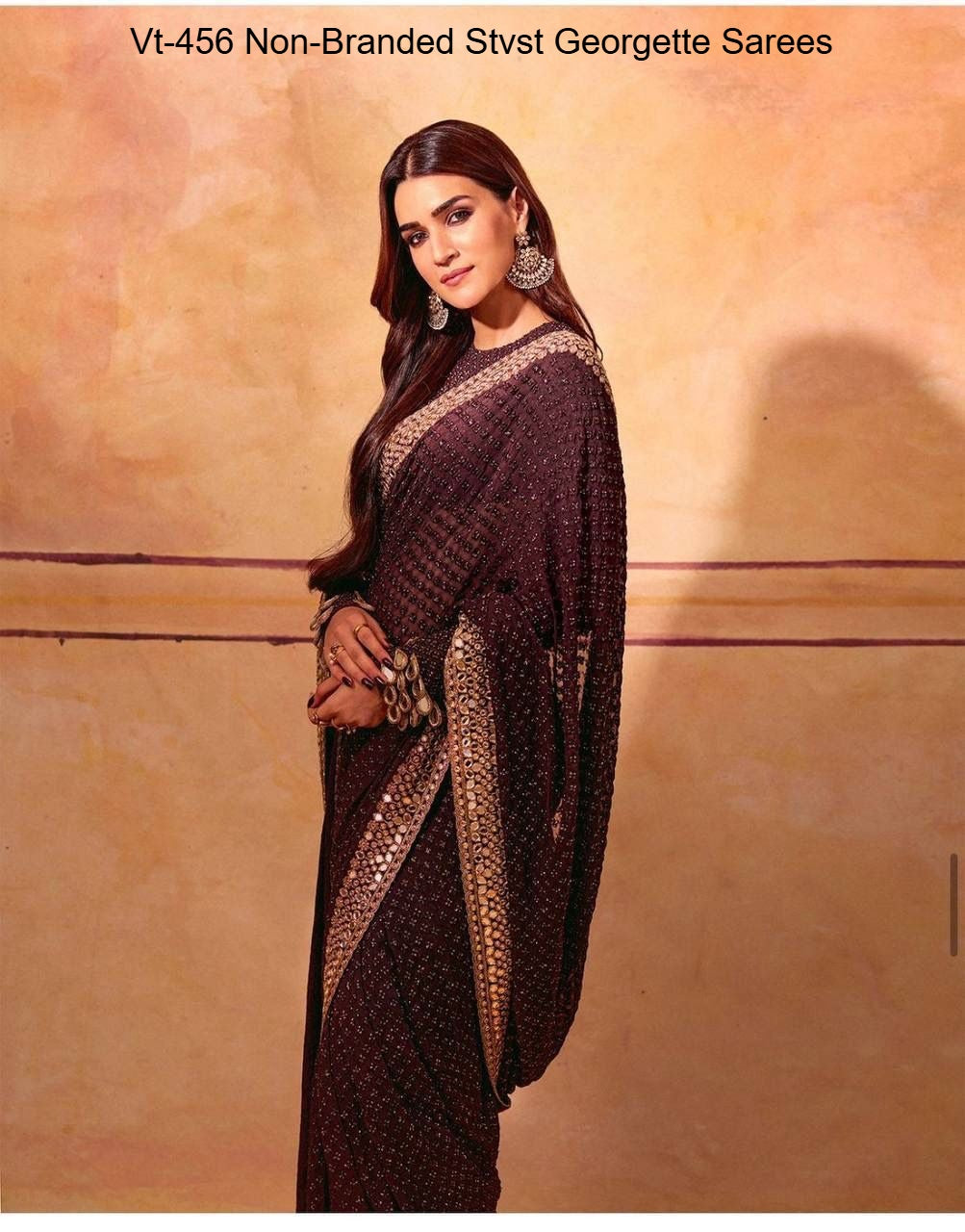Vt-456 Non-Branded Stvst Georgette Sarees