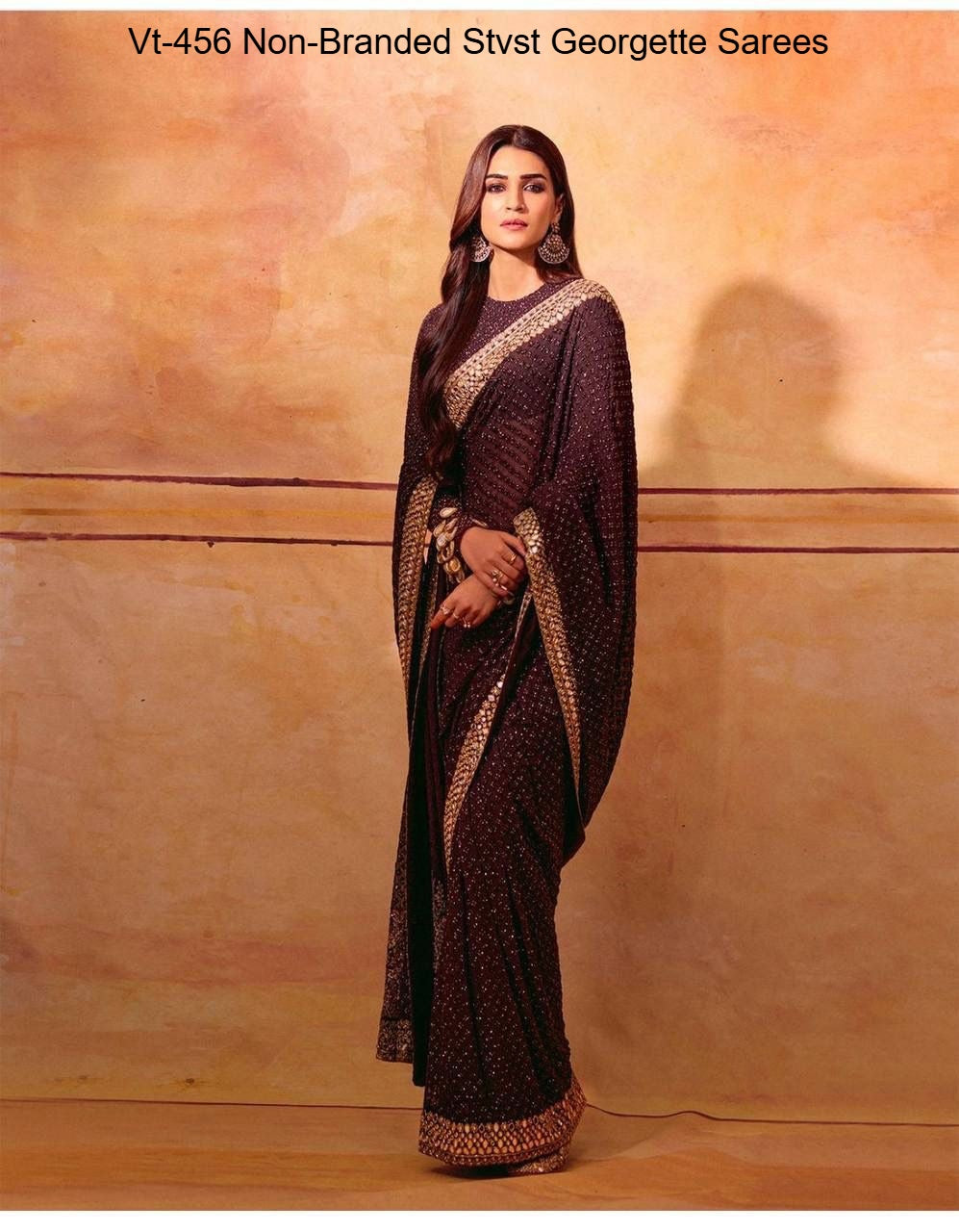 Vt-456 Non-Branded Stvst Georgette Sarees
