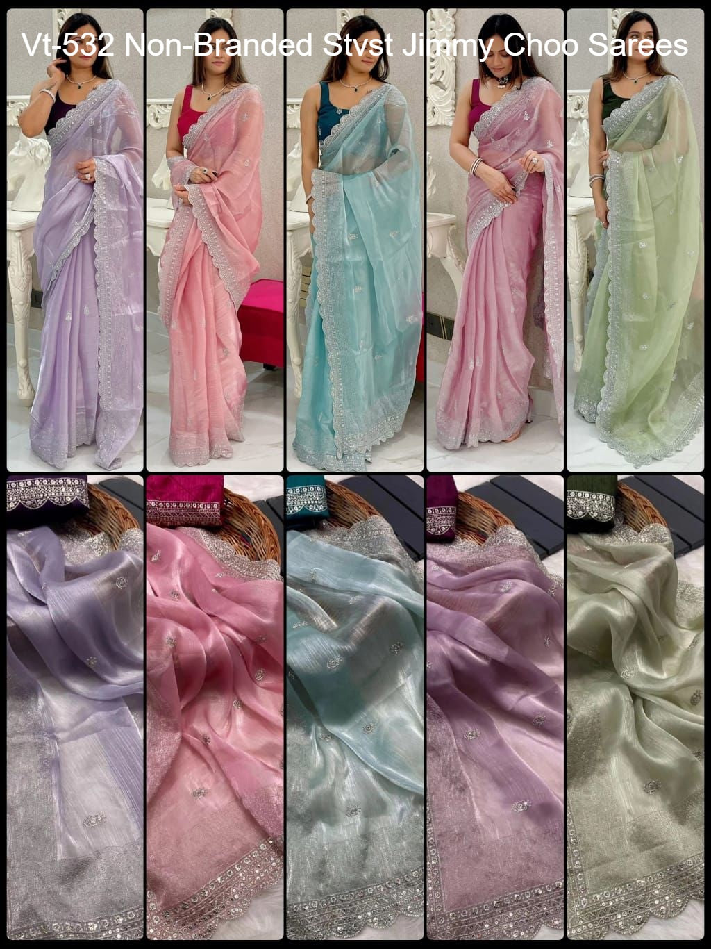 Vt-532 Non-Branded Stvst Jimmy Choo Sarees