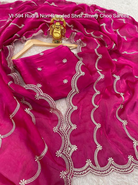 Vt-594 Rudra Non-Branded Stvst Jimmy Choo Sarees