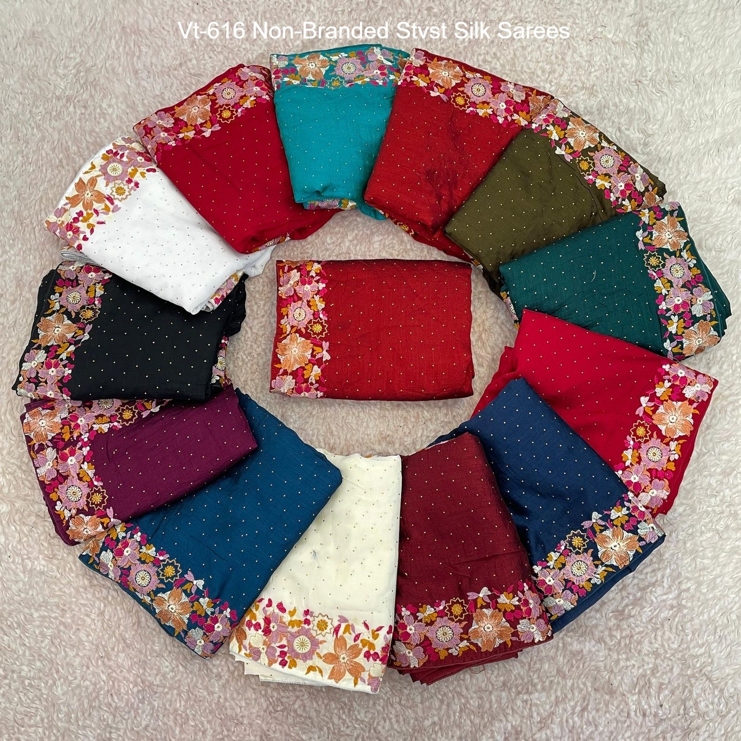 Vt-616 Non-Branded Stvst Silk Sarees