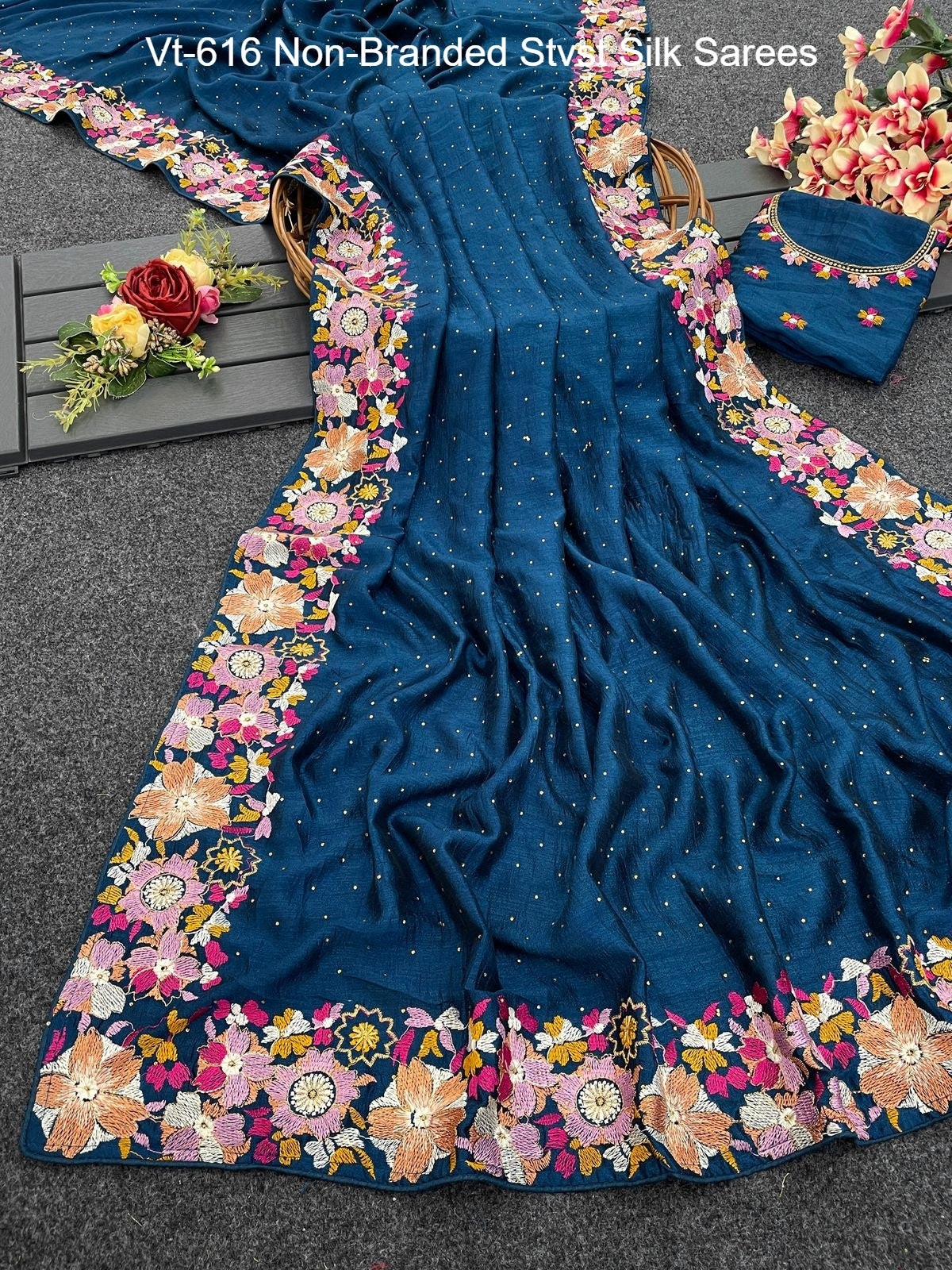 Vt-616 Non-Branded Stvst Silk Sarees