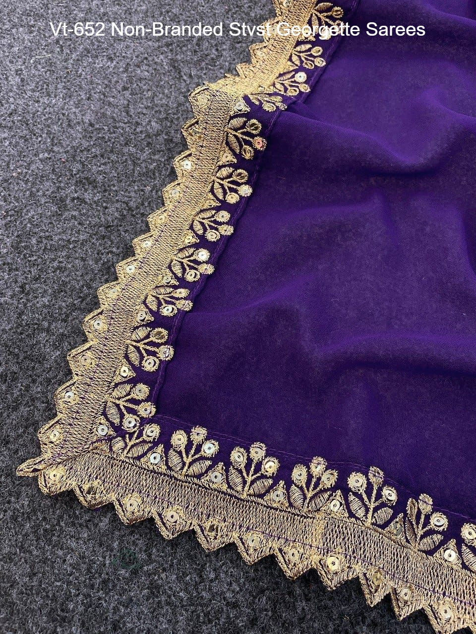 Vt-652 Non-Branded Stvst Georgette Sarees