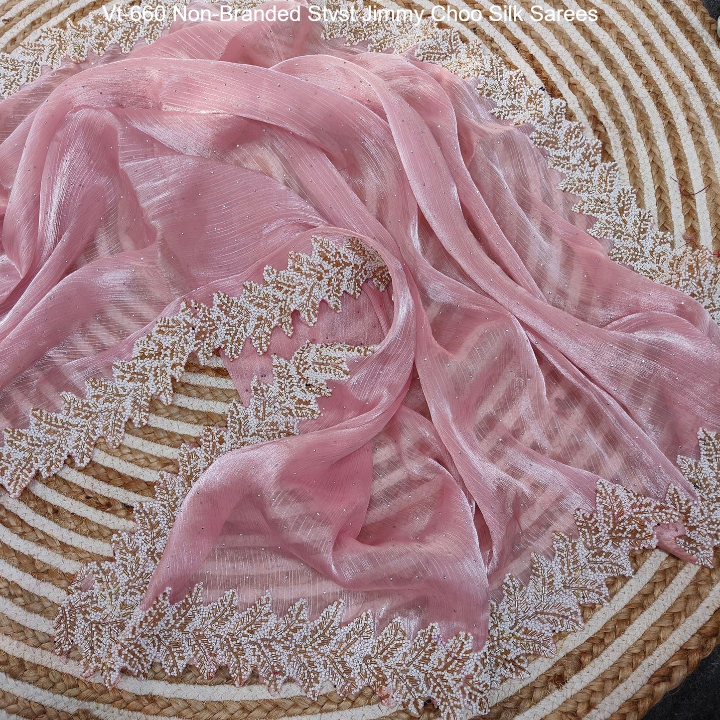 Vt-660 Non-Branded Stvst Jimmy Choo Silk Sarees