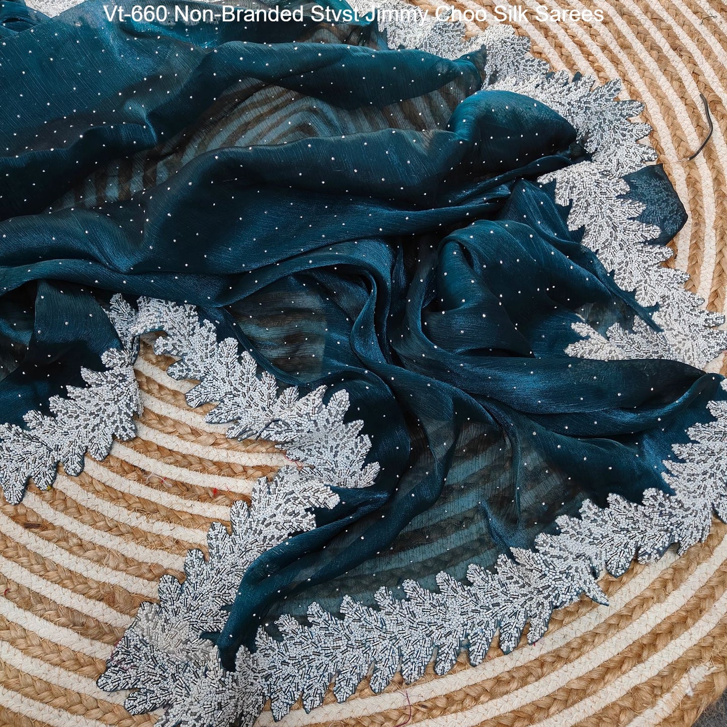 Vt-660 Non-Branded Stvst Jimmy Choo Silk Sarees