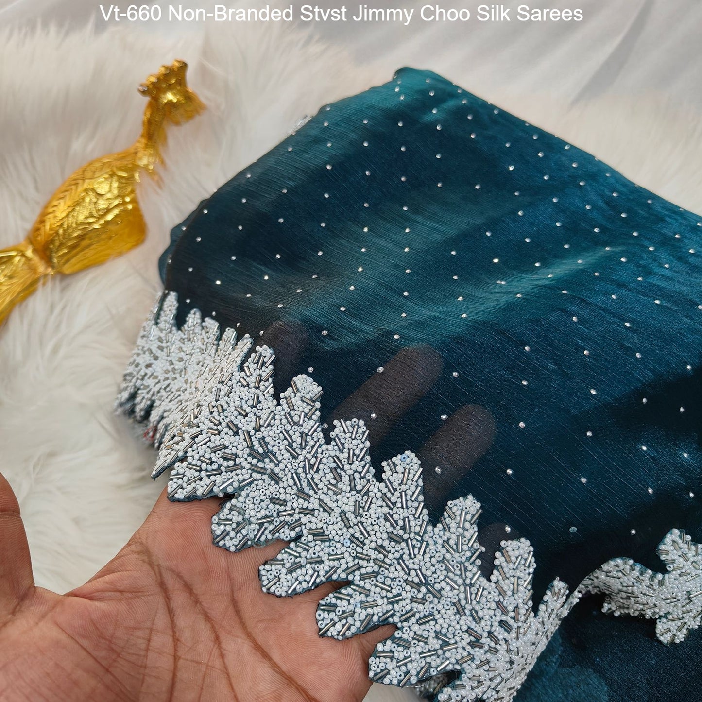 Vt-660 Non-Branded Stvst Jimmy Choo Silk Sarees