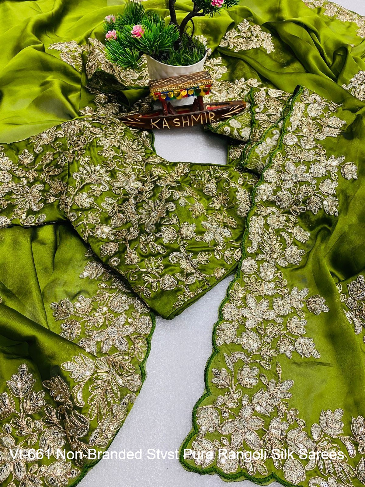 Vt-661 Non-Branded Stvst Pure Rangoli Silk Sarees