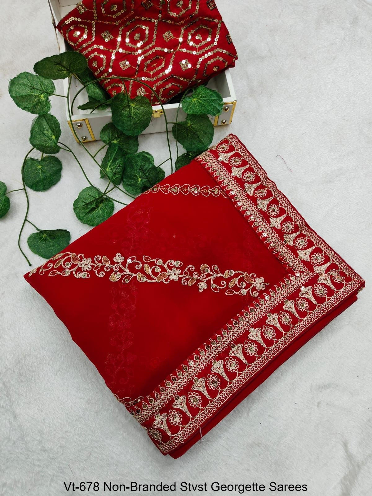Vt-678 Non-Branded Stvst Georgette Sarees
