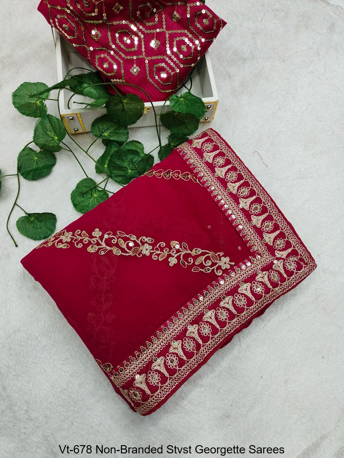 Vt-678 Non-Branded Stvst Georgette Sarees
