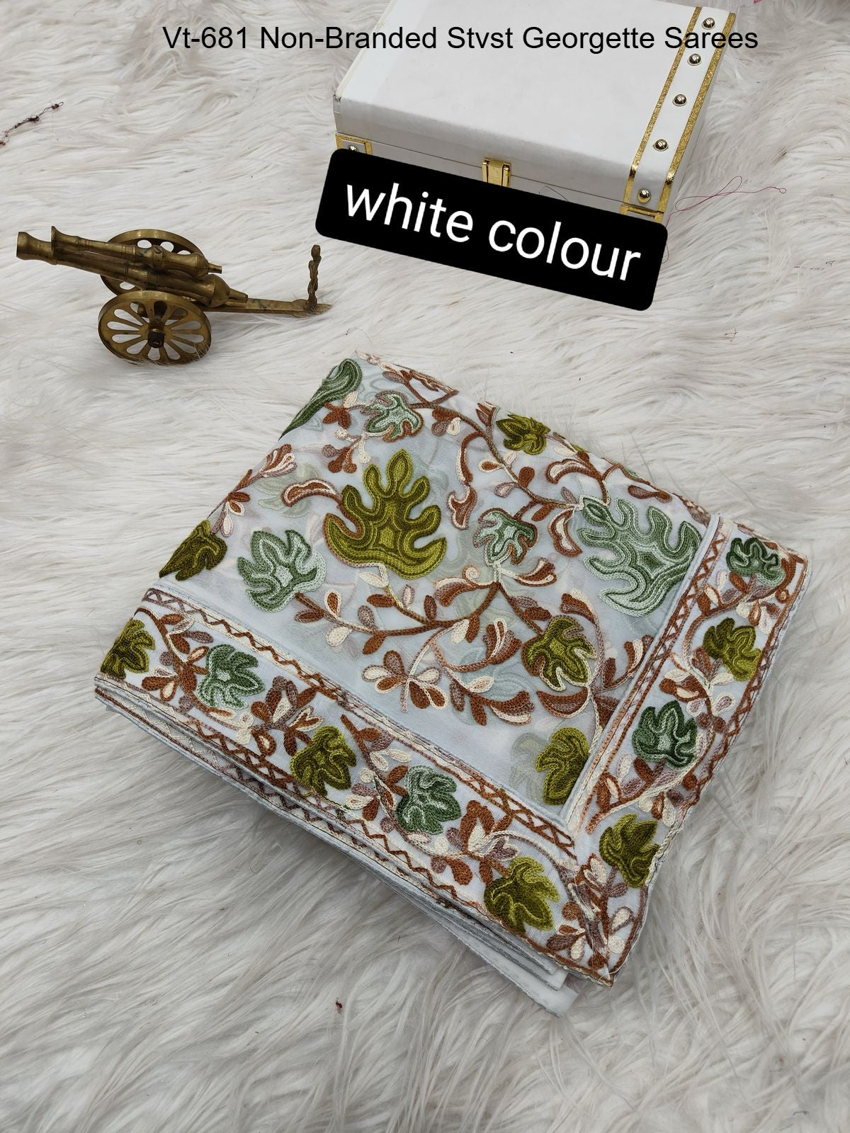 Vt-681 Non-Branded Stvst Georgette Sarees