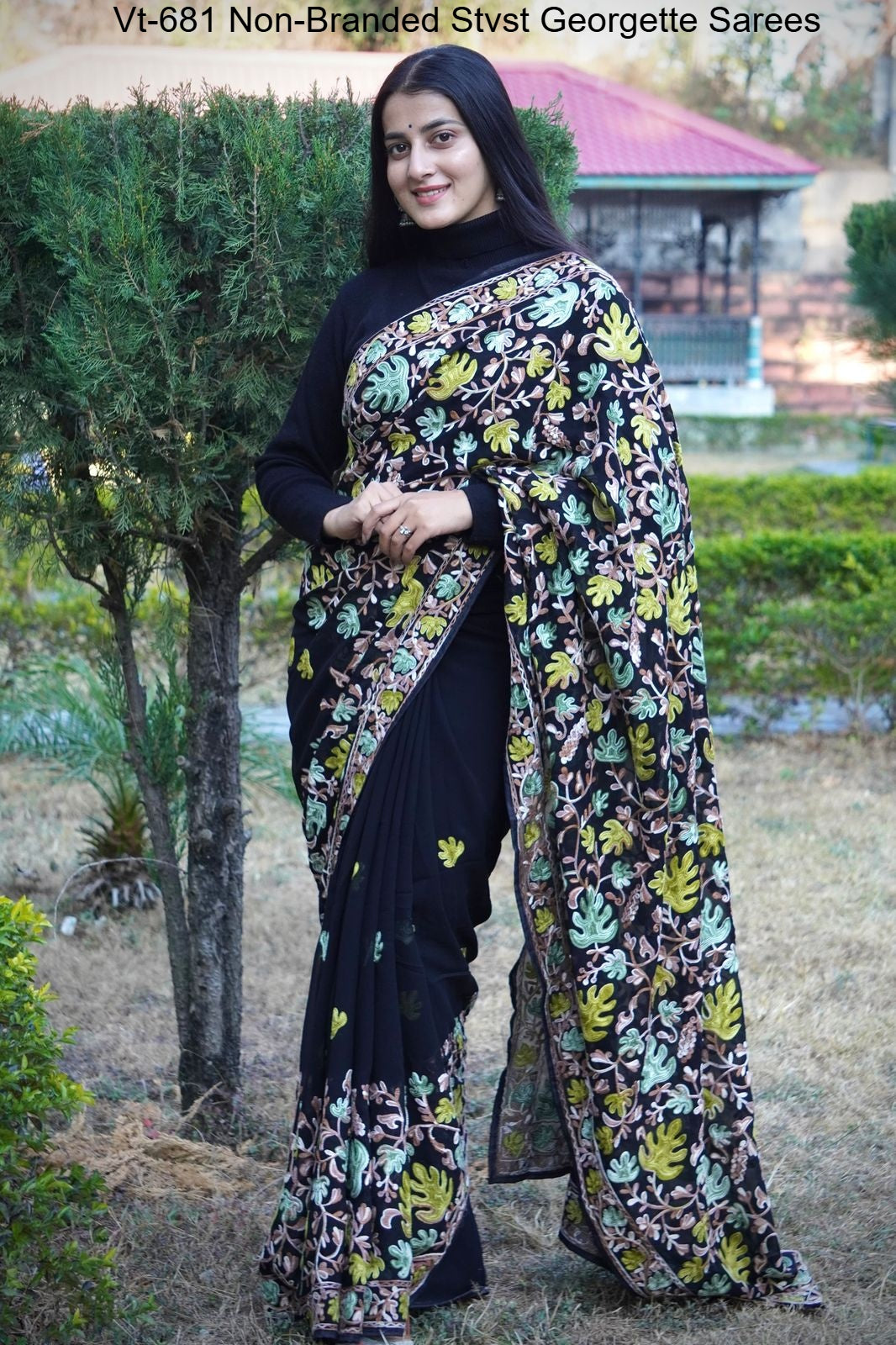 Vt-681 Non-Branded Stvst Georgette Sarees