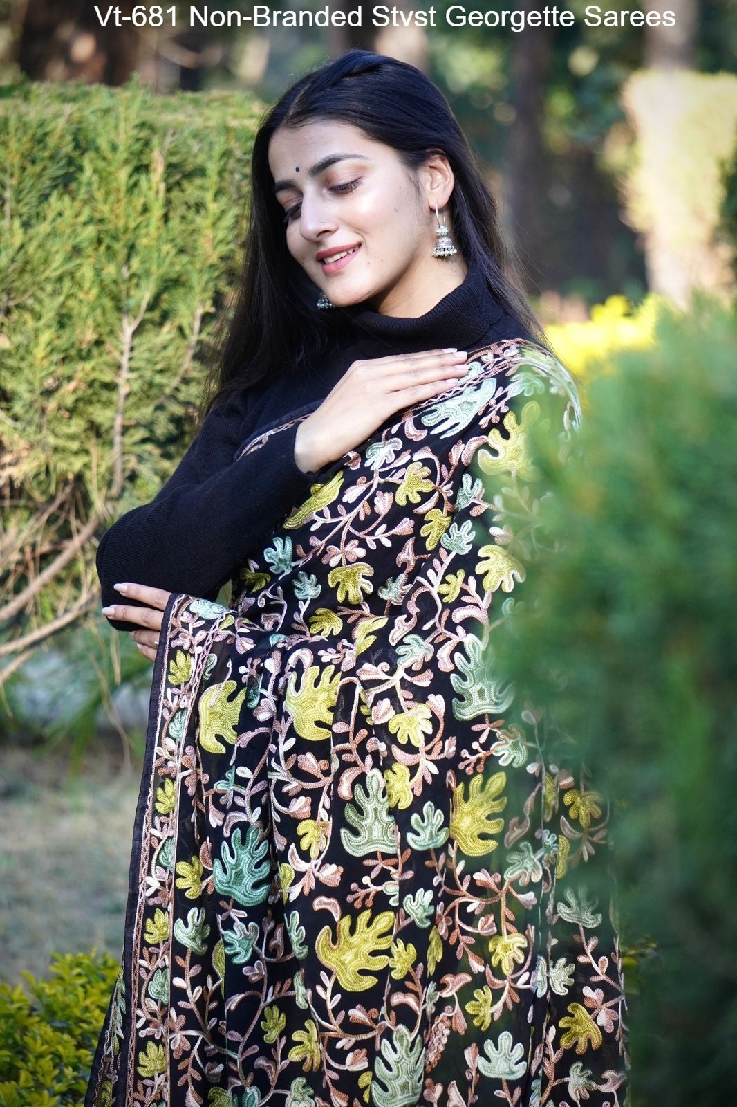 Vt-681 Non-Branded Stvst Georgette Sarees