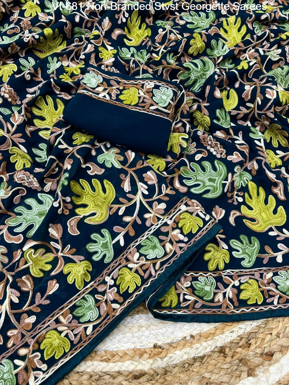 Vt-681 Non-Branded Stvst Georgette Sarees