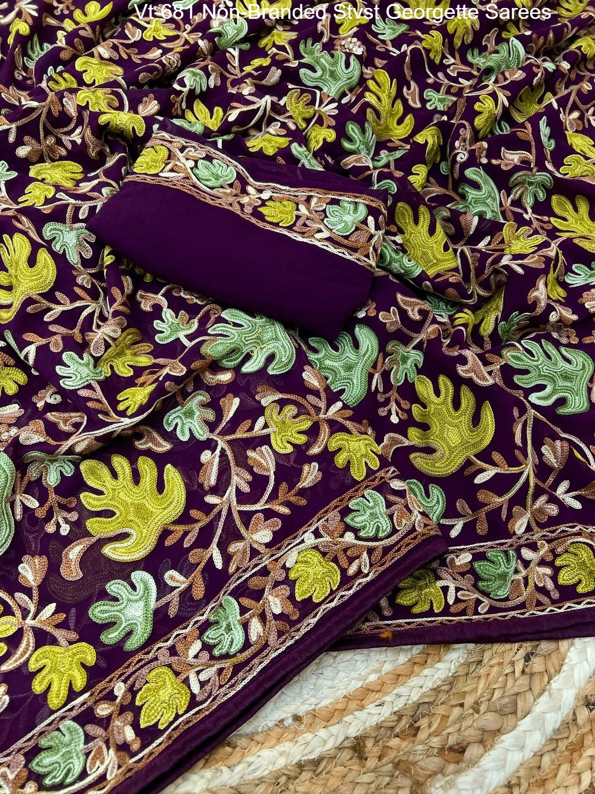 Vt-681 Non-Branded Stvst Georgette Sarees