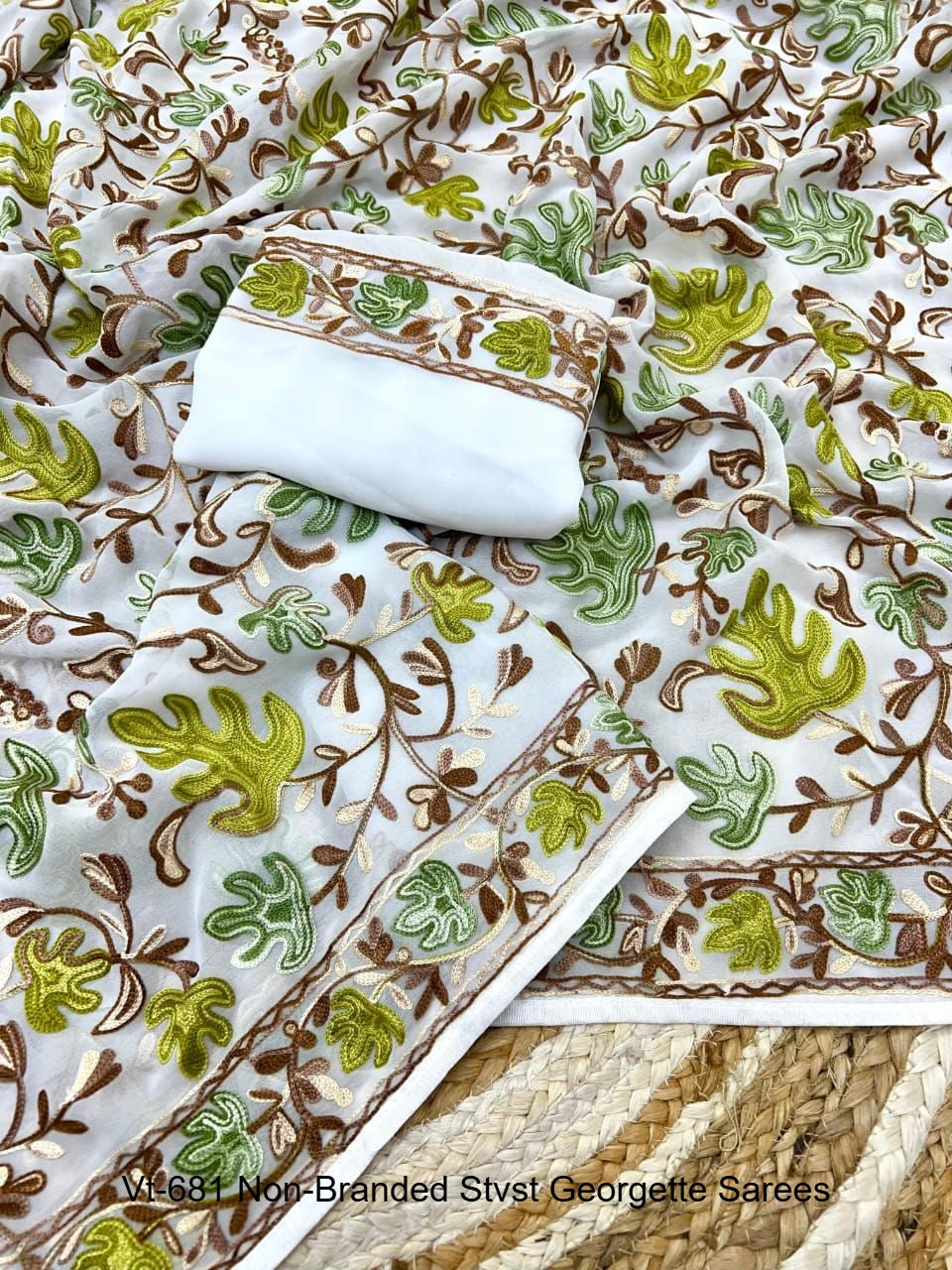 Vt-681 Non-Branded Stvst Georgette Sarees