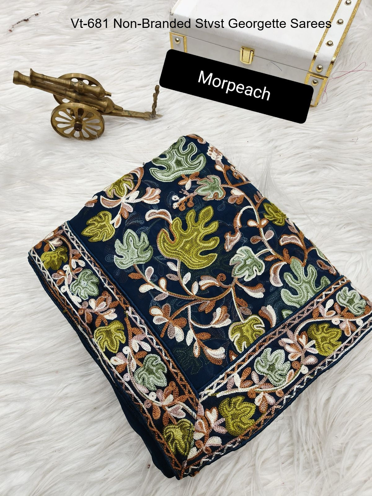 Vt-681 Non-Branded Stvst Georgette Sarees