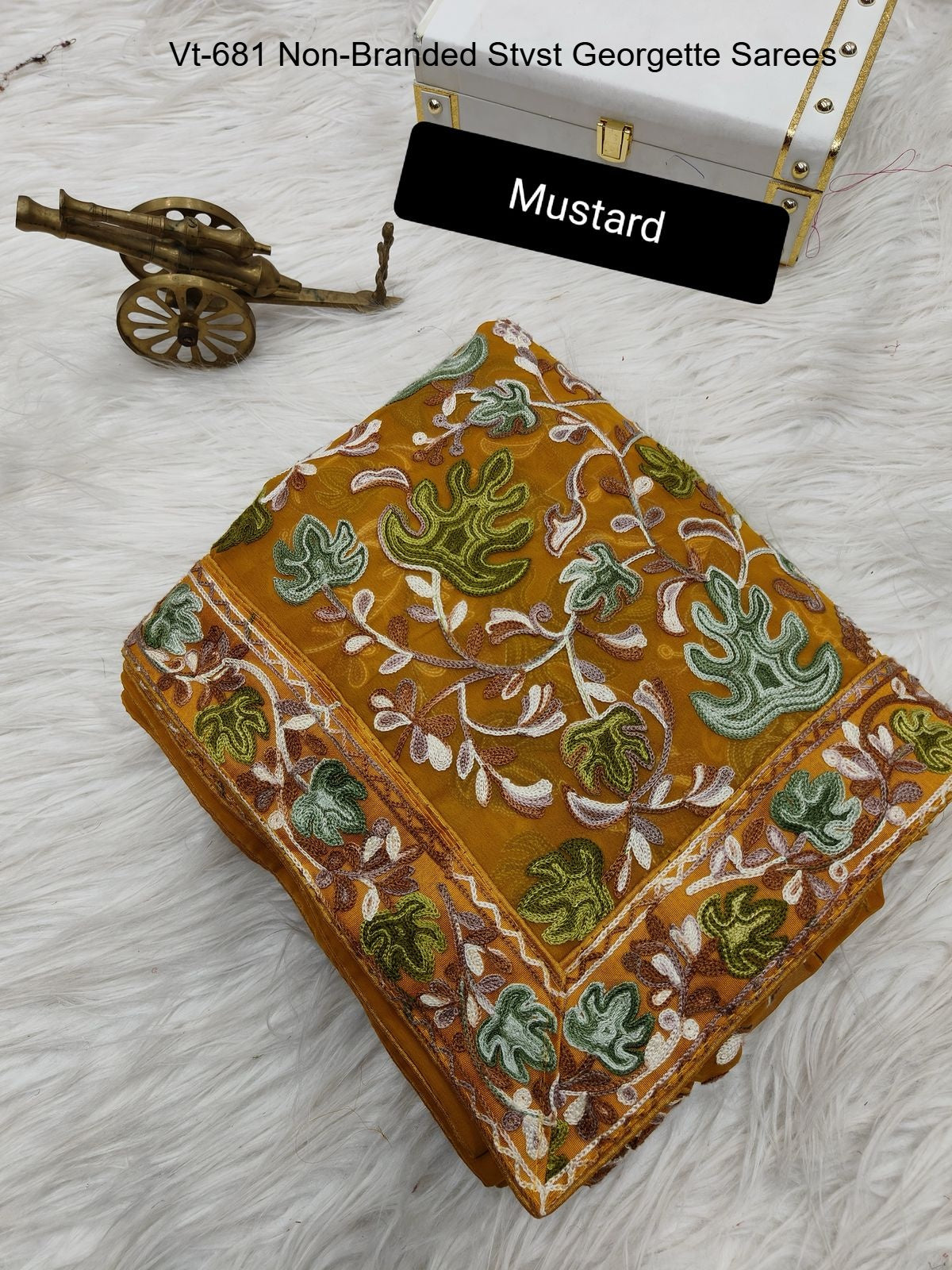 Vt-681 Non-Branded Stvst Georgette Sarees