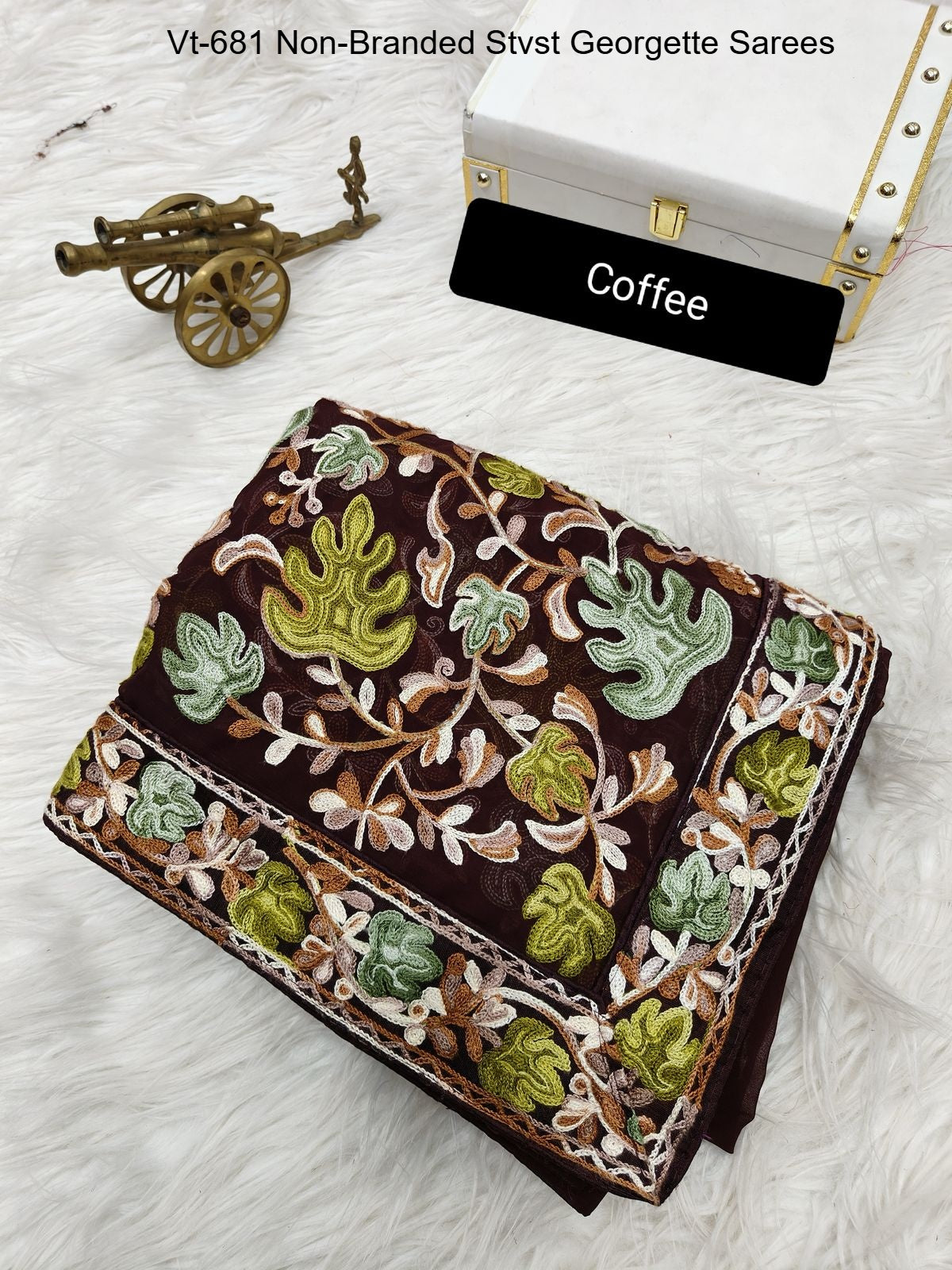 Vt-681 Non-Branded Stvst Georgette Sarees