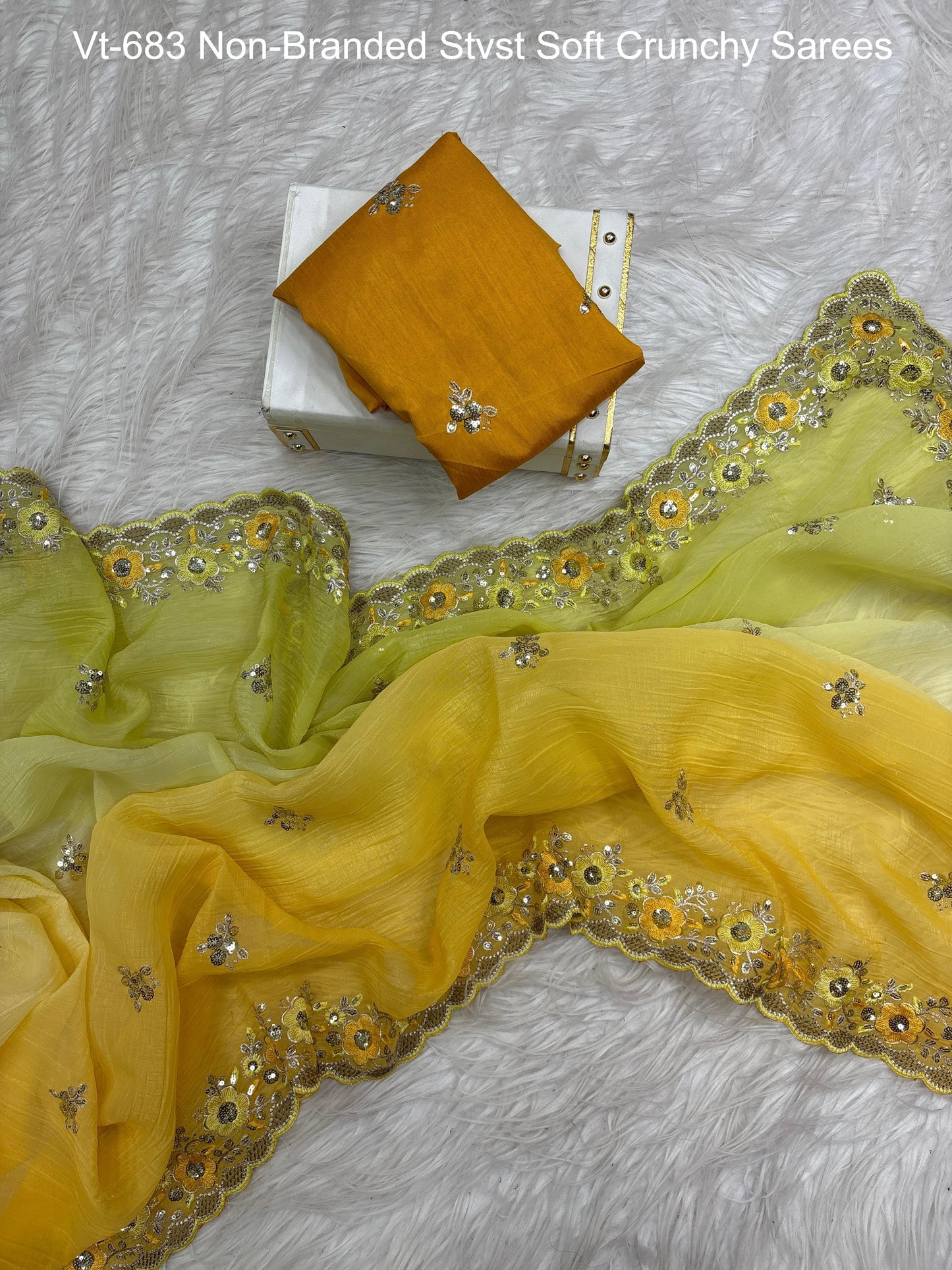 Vt-683 Non-Branded Stvst Soft Crunchy Sarees