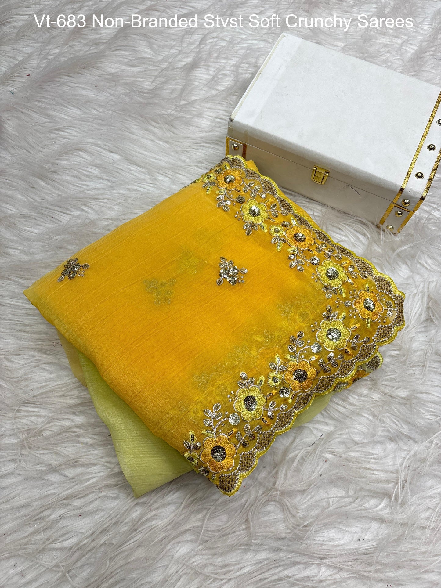 Vt-683 Non-Branded Stvst Soft Crunchy Sarees
