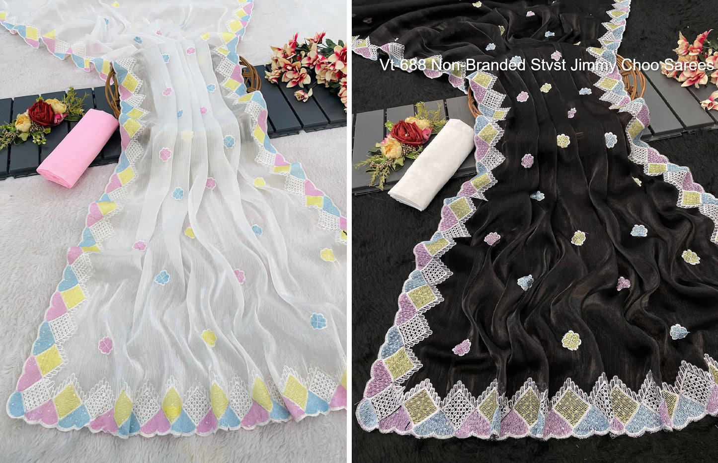 Vt-688 Non-Branded Stvst Jimmy Choo Sarees