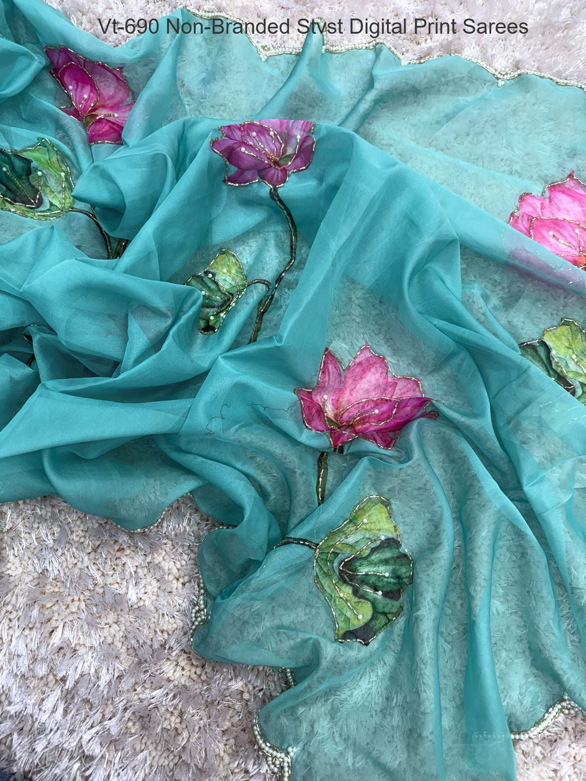 Vt-690 Non-Branded Stvst Digital Print Sarees