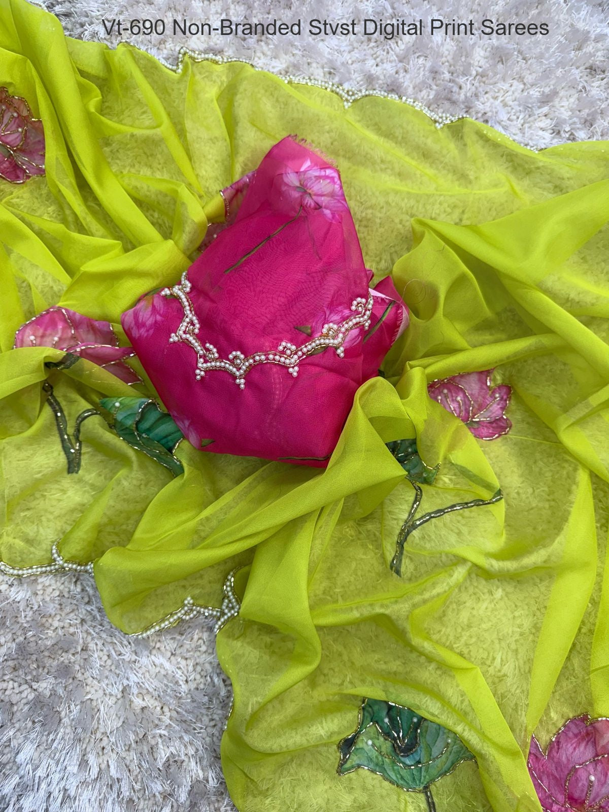 Vt-690 Non-Branded Stvst Digital Print Sarees