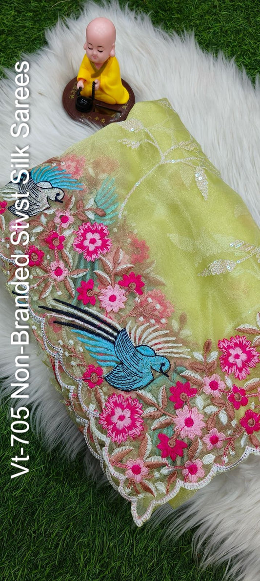 Vt-705 Non-Branded Stvst Silk Sarees