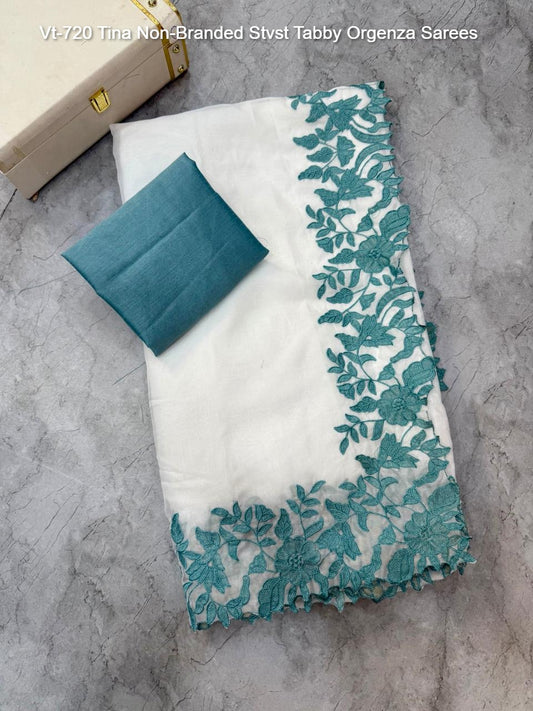 Vt-720 Tina Non-Branded Stvst Tabby Orgenza Sarees