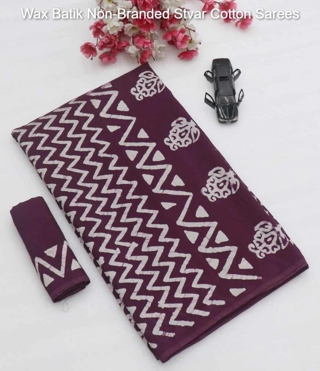 Wax Batik Non-Branded Stvar Cotton Sarees