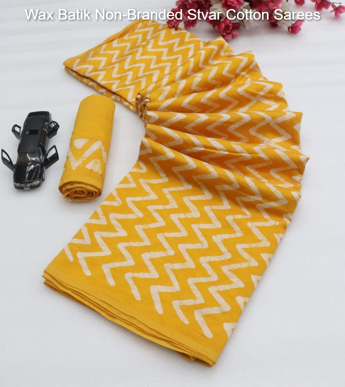 Wax Batik Non-Branded Stvar Cotton Sarees