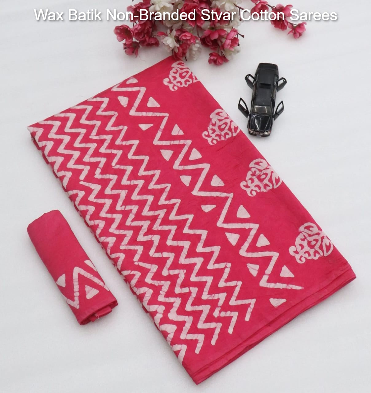 Wax Batik Non-Branded Stvar Cotton Sarees