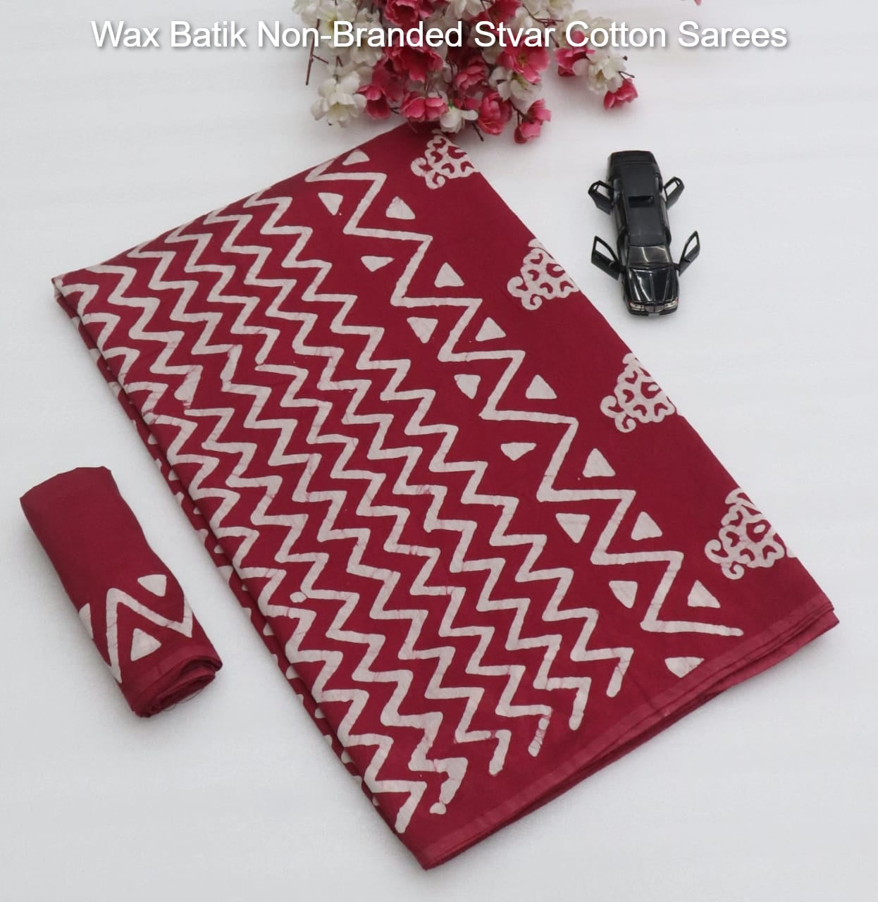 Wax Batik Non-Branded Stvar Cotton Sarees