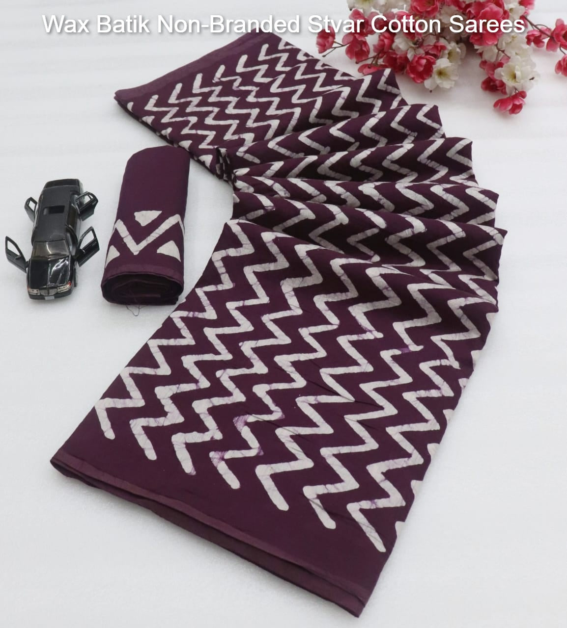 Wax Batik Non-Branded Stvar Cotton Sarees