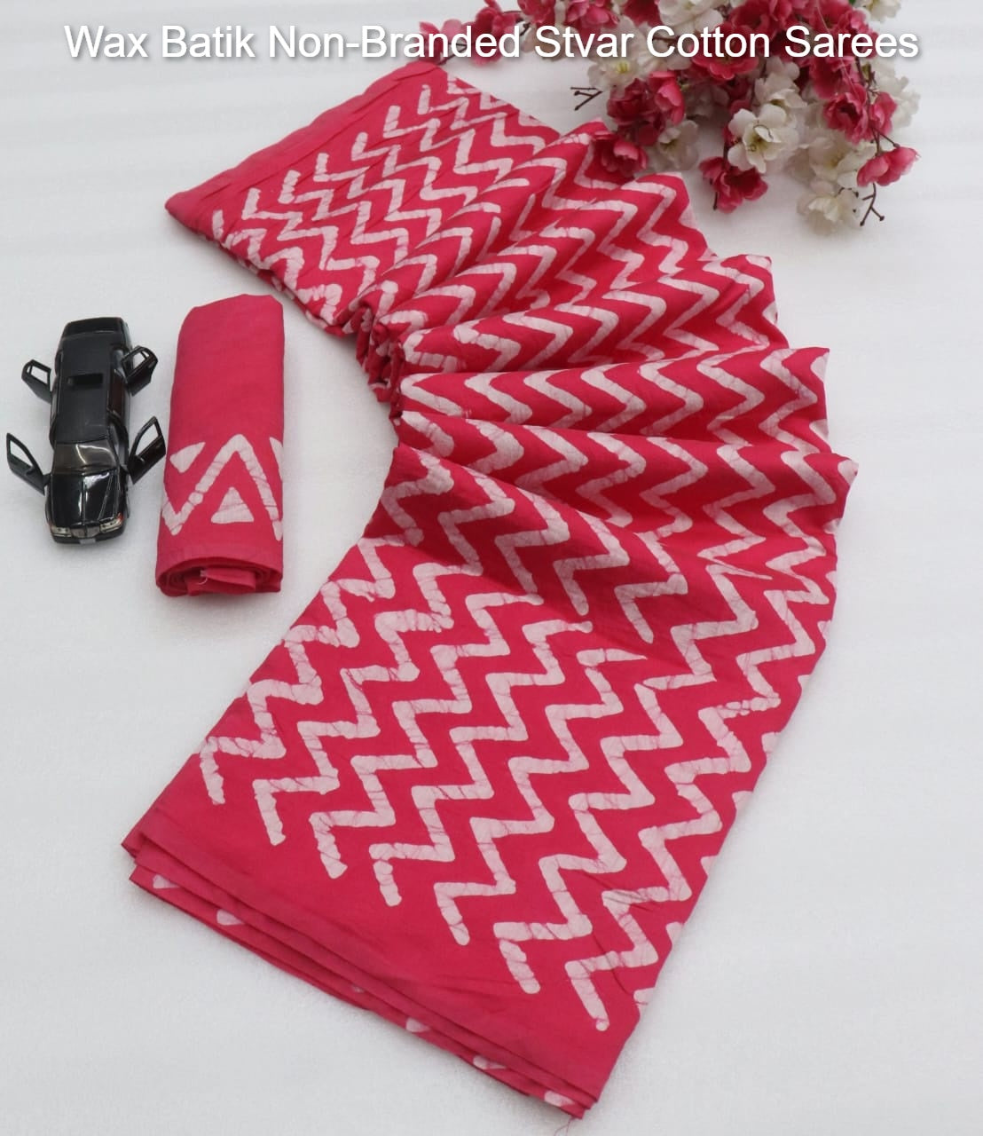 Wax Batik Non-Branded Stvar Cotton Sarees