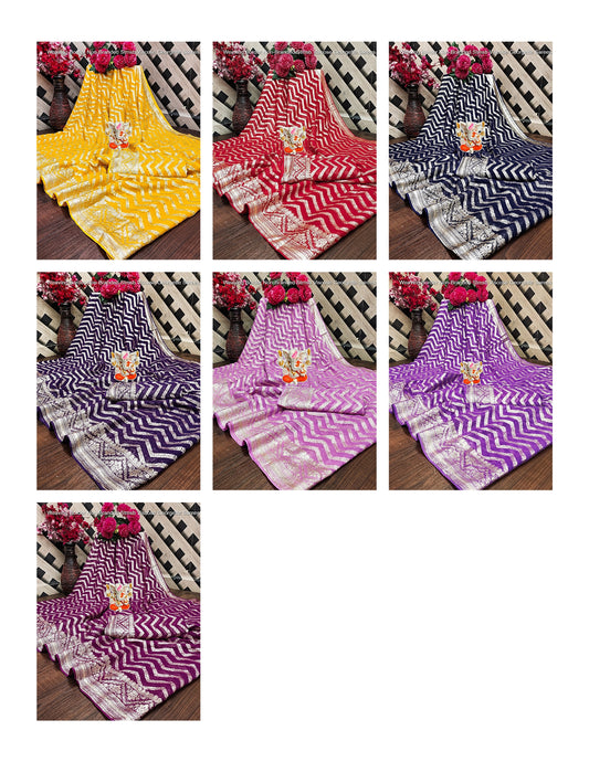 Weaving Border Non-Branded Stmsb Viscose Georgette Sarees