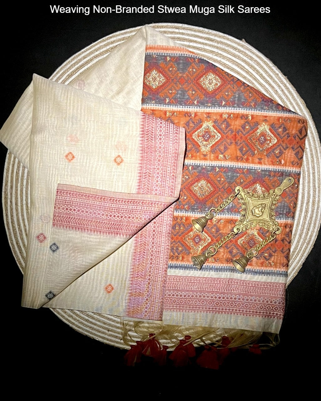 Weaving Non-Branded Stwea Muga Silk Sarees