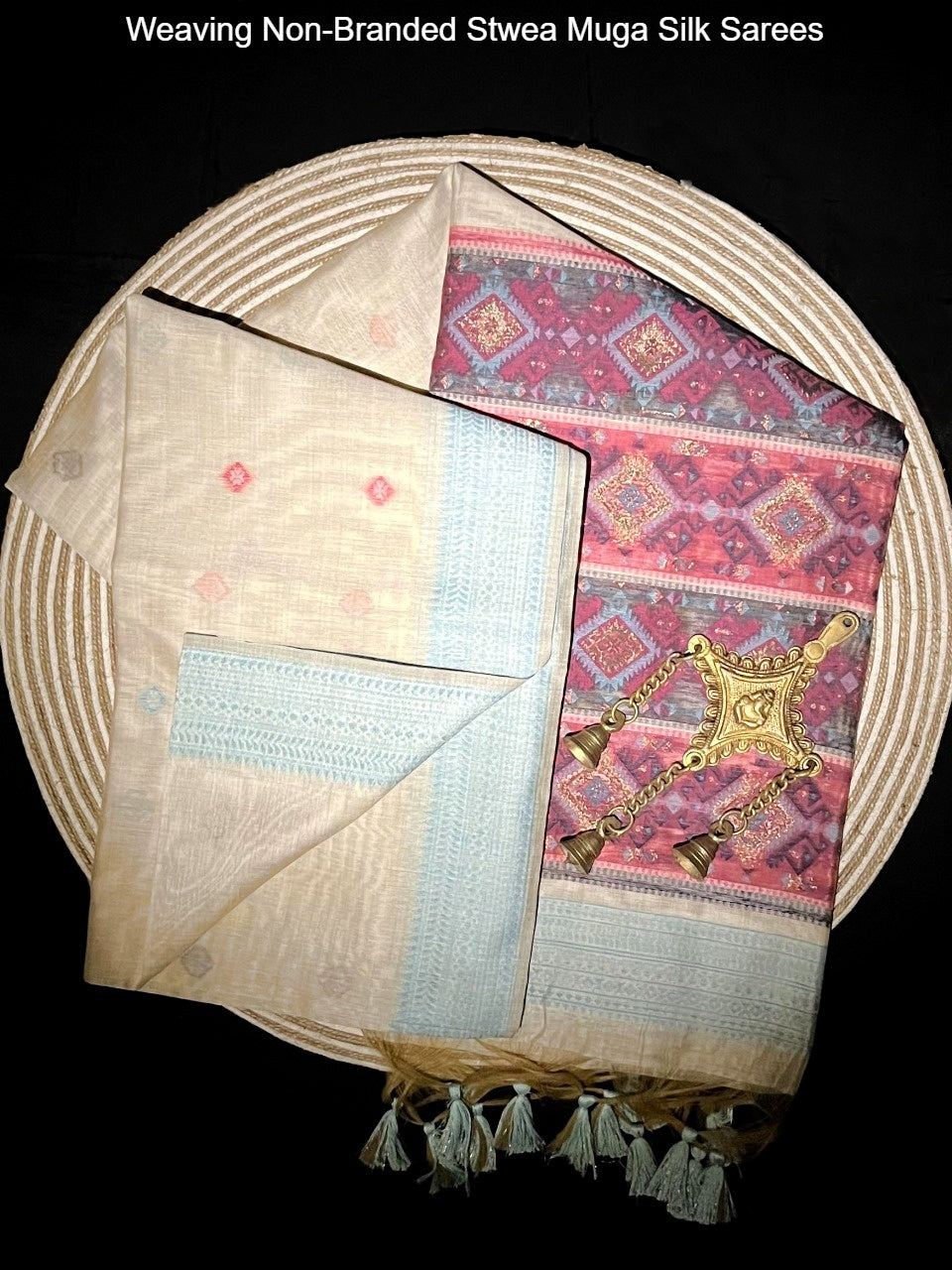 Weaving Non-Branded Stwea Muga Silk Sarees