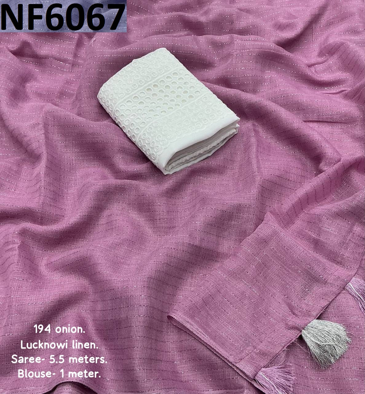 Nf6067 Vmk. Silver Zari Sarees