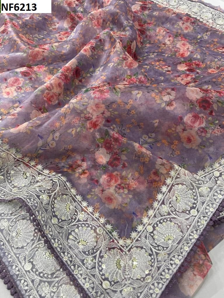 Nf6213 Vmk. Organza Silk Sarees